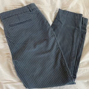Adrienne Vittadini Ankle length Blue Patterned Pants